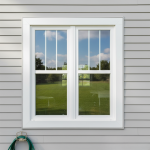 Vinyl window frame example
