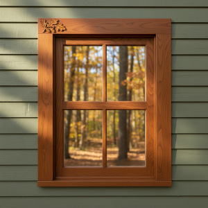 Wood window frame example